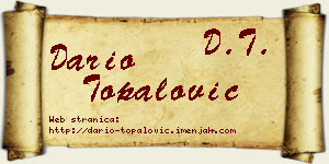 Dario Topalović vizit kartica